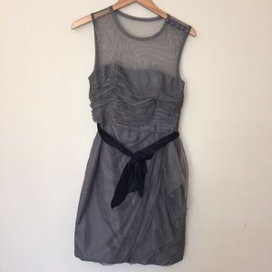 Vera Vang white bridesmaids dress bridal grey